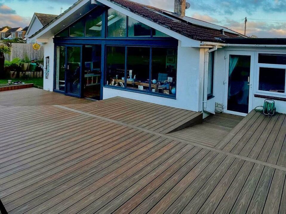 Accessible-Ramp-Decking-installation-with-Anti-Slip-Composite-Boards-sandbanks-and-poole-dorset