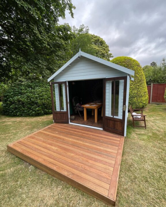 Project - Ipe Tropical Hardwood Decking for Summer House – Merley Dorset - front side view