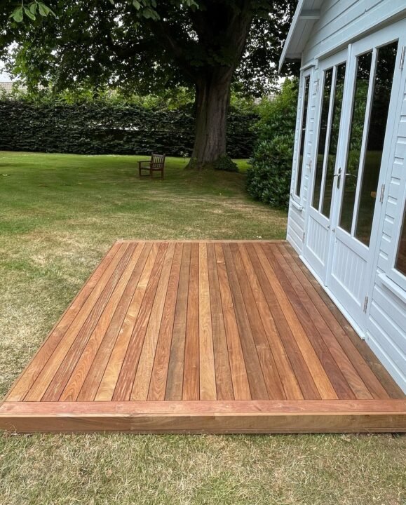 Project - Ipe Tropical Hardwood Decking for Summer House – Merley Dorset - side view Project - Ipe Tropical Hardwood Decking for Summer House – Merley Dorset - side view