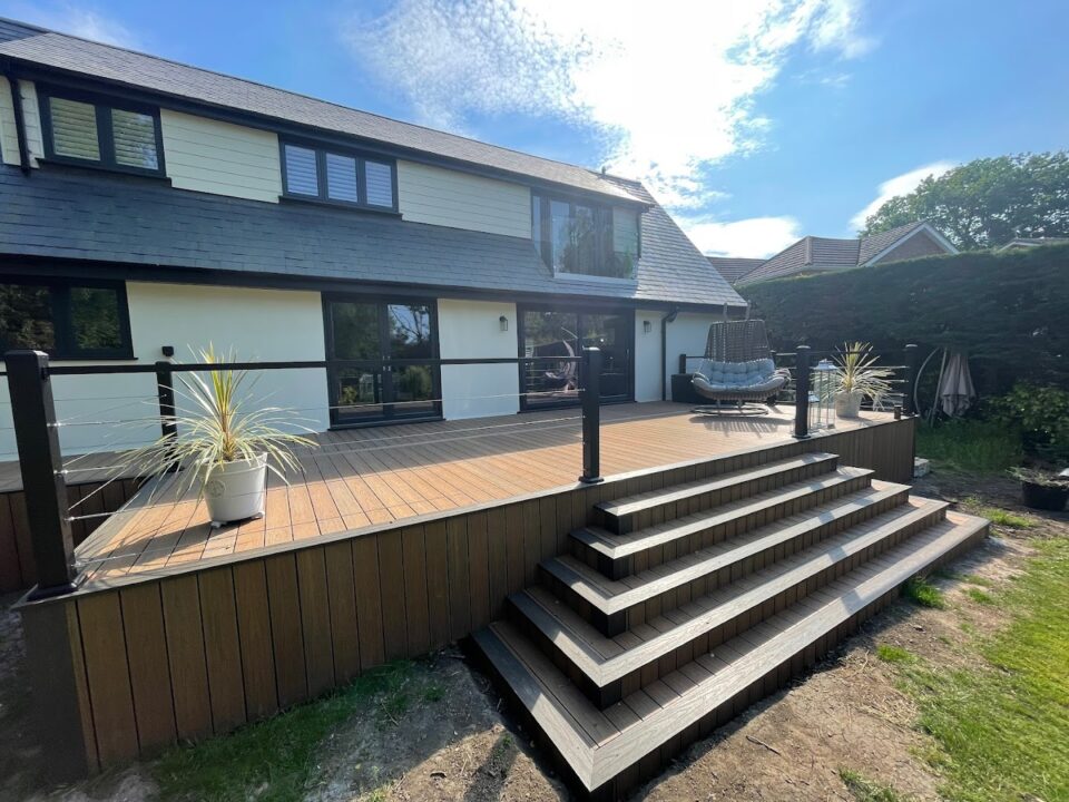 colehill two tone custom compisite decking installation