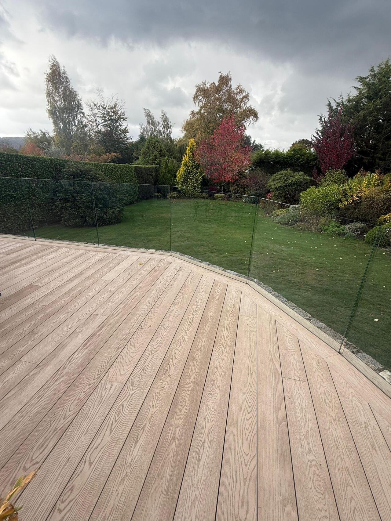 Raised Millboard Ashwood Deck & Glass Balustrade – Child Okeford, Dorset2 Raised Millboard Ashwood Deck & Glass Balustrade – Child Okeford, Dorset2